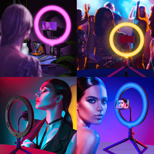 26CM Selfie RGB Ring Light - 20 colors