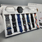 i20 Ultra 3 MAX Suit(10 in 1 Set) SmartWatch + Air pods Pro with Transparent Screen Guard Amoled 2.3inch Display