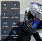 K06A Motorcycle Helmet Bluetooth Headset – Wireless Intercom with Noise Reduction & RGB Control