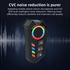K06A Motorcycle Helmet Bluetooth Headset – Wireless Intercom with Noise Reduction & RGB Control