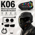 K06A Motorcycle Helmet Bluetooth Headset – Wireless Intercom with Noise Reduction & RGB Control