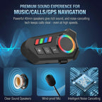 K06A Motorcycle Helmet Bluetooth Headset – Wireless Intercom with Noise Reduction & RGB Control