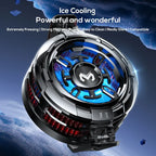 MEMO CX08 Magnetic Mobile Cooler – 2-in-1 Magnetic + Clip-on Cooling Fan for Gaming (PUBG, Free Fire) – RGB Semiconductor Radiator for iPhone & Android