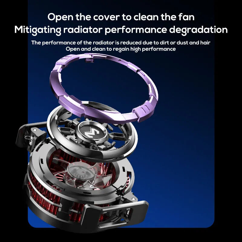 MEMO CX08 Magnetic Mobile Cooler – 2-in-1 Magnetic + Clip-on Cooling Fan for Gaming (PUBG, Free Fire) – RGB Semiconductor Radiator for iPhone & Android