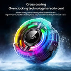 MEMO CX15 Magnetic Mobile Cooler - RGB Semiconductor Magnetic Fan for iPhone & Android - Ultra-Portable Gaming Radiator for PUBG, Free Fire & Streaming - Instant Freeze Cooling