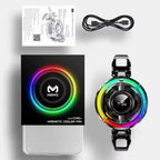 MEMO CX15 Magnetic Mobile Cooler - RGB Semiconductor Magnetic Fan for iPhone & Android - Ultra-Portable Gaming Radiator for PUBG, Free Fire & Streaming - Instant Freeze Cooling