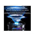MEMO CX15 Magnetic Mobile Cooler - RGB Semiconductor Magnetic Fan for iPhone & Android - Ultra-Portable Gaming Radiator for PUBG, Free Fire & Streaming - Instant Freeze Cooling