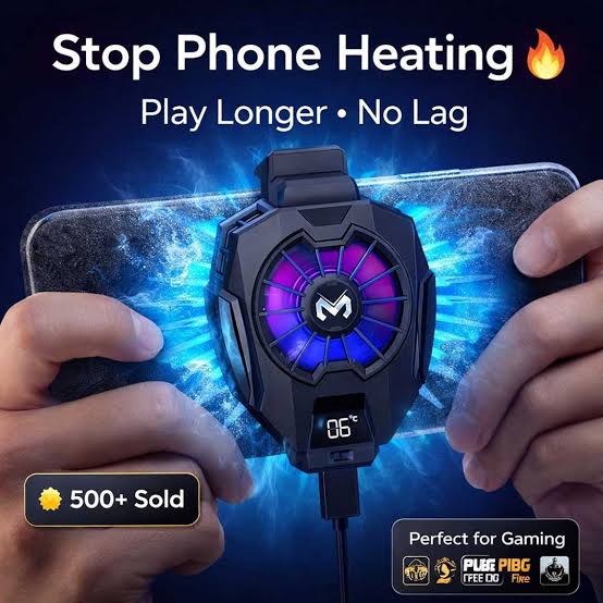Original MEMO DL05 Mobile Phone Cooler - Digital Temperature Display Semiconductor Fan - RGB Gaming Radiator with Adjustable Clip for iPhone & Android - Professional Gaming Heat Sink