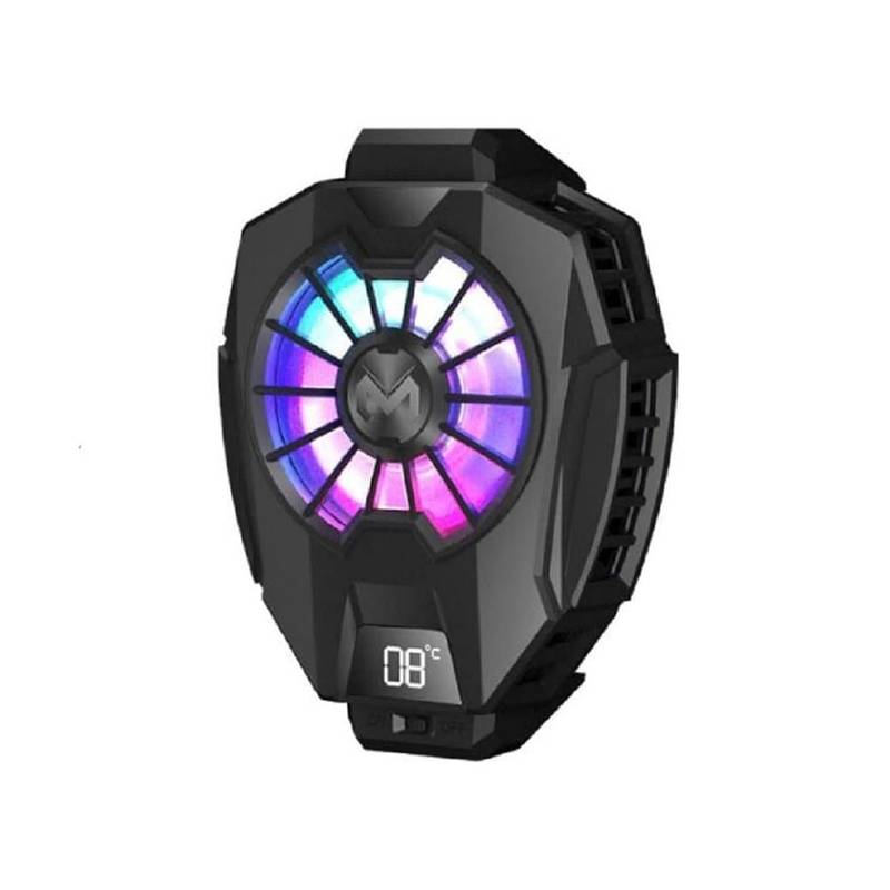 Original MEMO DL05 Mobile Phone Cooler - Digital Temperature Display Semiconductor Fan - RGB Gaming Radiator with Adjustable Clip for iPhone & Android - Professional Gaming Heat Sink