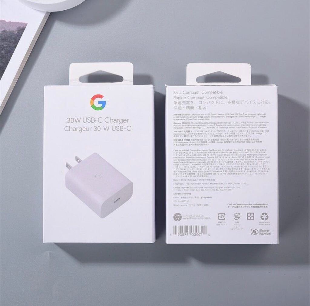 Google Pixel 30w Rapdily Charger - White