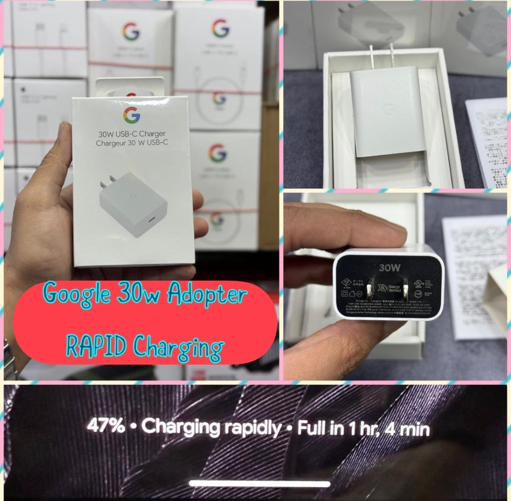 Google Pixel 30w Rapdily Charger - White