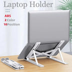 Laptop Stand Foldable Aluminum Alloy Laptop Holder with Adjustable Angles Portable for Notebook Computer Mobile Bracket Lifting Cooling Holder Non-slip