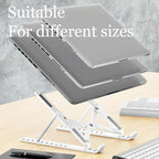 Laptop Stand Foldable Aluminum Alloy Laptop Holder with Adjustable Angles Portable for Notebook Computer Mobile Bracket Lifting Cooling Holder Non-slip