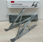 Laptop Stand Foldable Aluminum Alloy Laptop Holder with Adjustable Angles Portable for Notebook Computer Mobile Bracket Lifting Cooling Holder Non-slip
