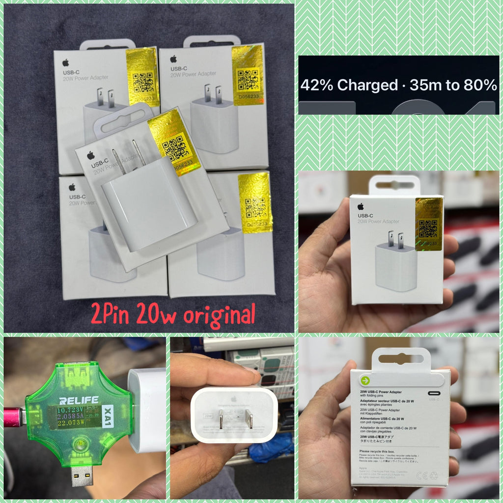 Apple 20-Watt Charger 2 Pin – Fast Charging – A+ Master Copy