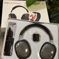 P9 Ultra 2 Smart Watch Combo with Wireless Bluetooth Headphones & 4 straps
