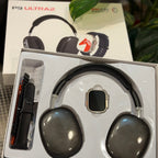 P9 Ultra 2 Smart Watch Combo with Wireless Bluetooth Headphones & 4 straps