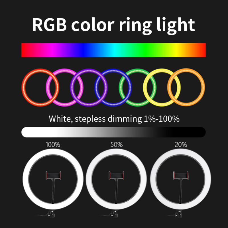 e49a04b72fa789337506c743e707176d 33cm Ringlight RGB - 3 Modes - Image 4