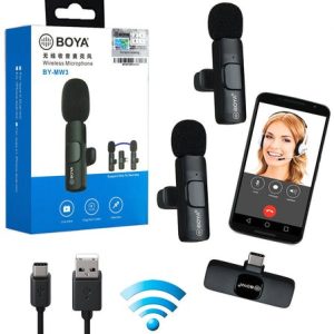 BOYA BY-MW3 Wireless Dual Microphones with Type C and Iphone Connector