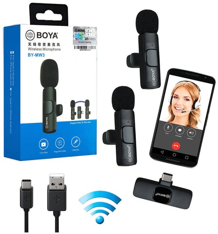 a95dbef6a0150c9a837424ad54e3027d_480x480 BOYA BY-MW3 Wireless Dual Microphones with Type C and Iphone Connector