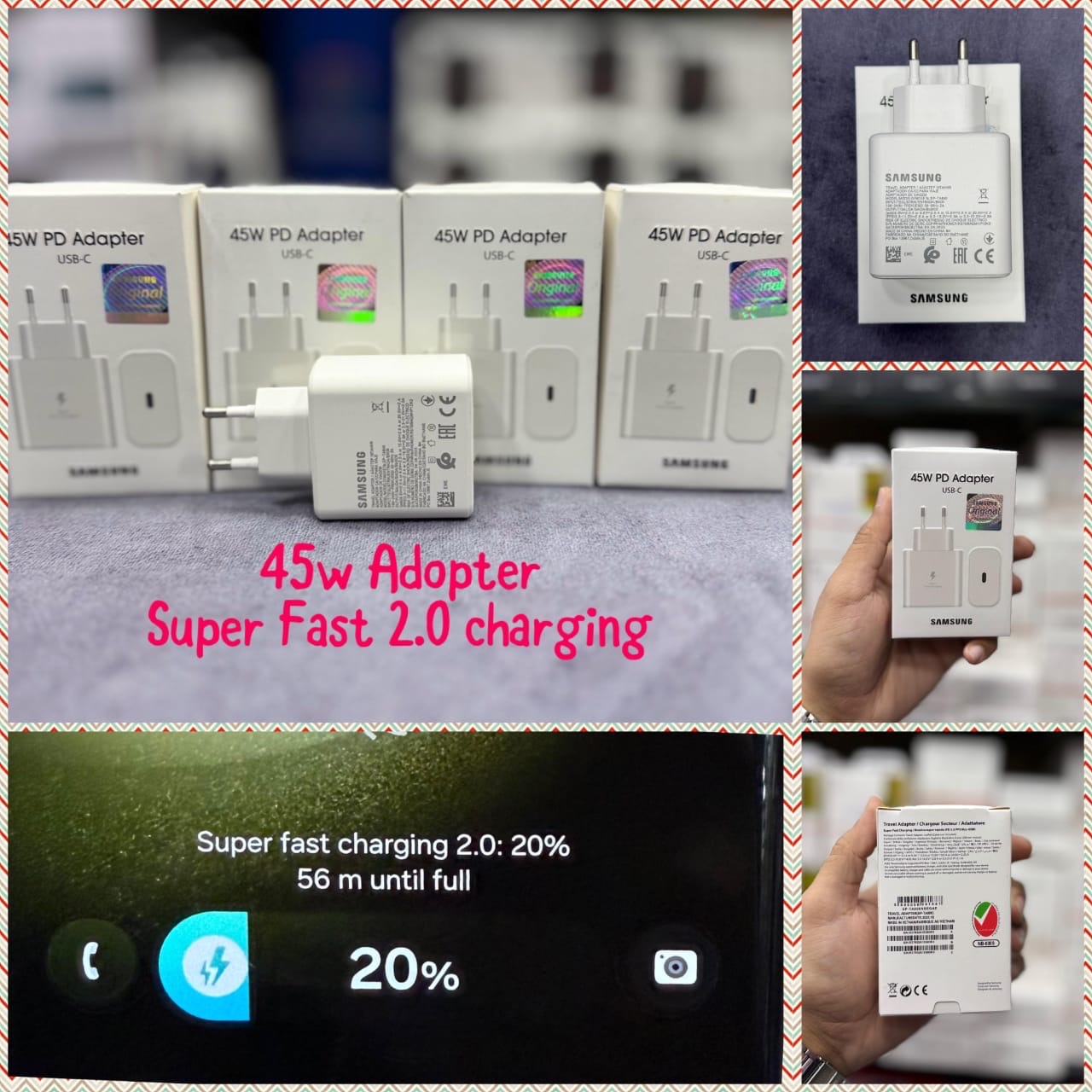 1c50f043-2fa8-4891-9f79-5c92813c6937.jpg Samsung Power Adapter "45W PD" (USB-C) "Master Copy" - White - Image 2