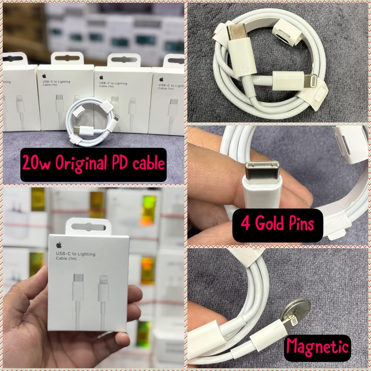 68e266b2-d4bf-4534-991e-3931326ff473.jpg Apple 20w pd cable Original 1 meter - White - Image 3