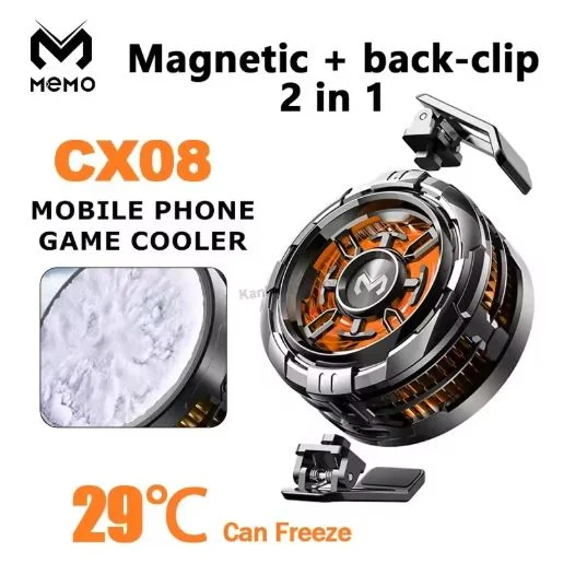 1 5 Memo CX08 mobile cooling fan with magnetic back clip