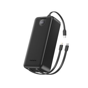 Foneng PX108 30000mAh power bank with built-in Type-C and Lightning cables