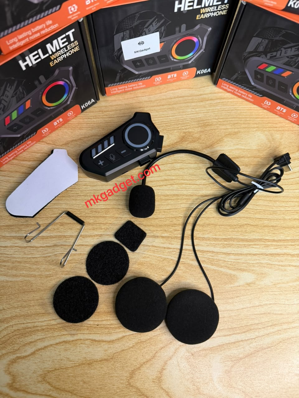 whatsapp image 2026 10 27 at 8.12.54 pm (1) K06A Bluetooth helmet headset with 2 speakers, microphone and RGB light ring